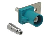 Delock FAKRA Z plug spring pin for soldering 1 prepunched hole - Modulares Facep