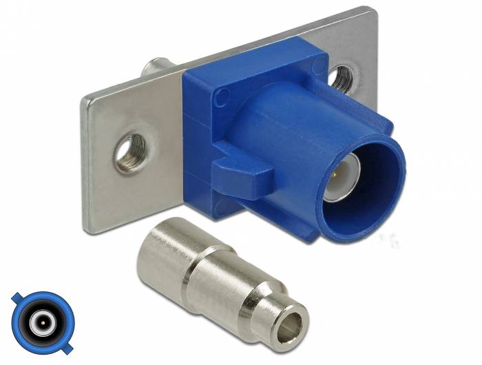 DeLOCK FAKRA C plug spring pin for soldering 2 prepunched holes