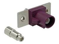 Delock FAKRA D plug spring pin for soldering 2 prepunched holes - Modulares Face