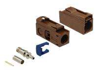 Delock FAKRA F jack 25 mm (long) for crimping - Modulare Eingabe - FAKRA F - Nus