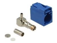 Delock FAKRA K jack 90° for crimping - Modulare Eingabe - FAKRA K - Signalblau