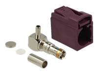 Delock FAKRA D jack 90° for crimping - Modulare Eingabe - FAKRA D - Claret Viole