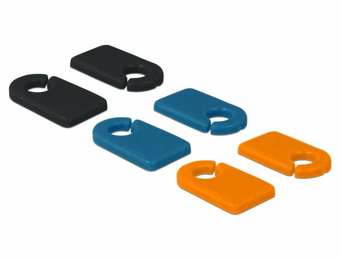 DeLOCK - Set Kabelmarker-Clips - Schwarz, Blau