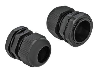 DeLOCK PG25 - Kabelverschraubung - Schwarz (Packung mit 10)