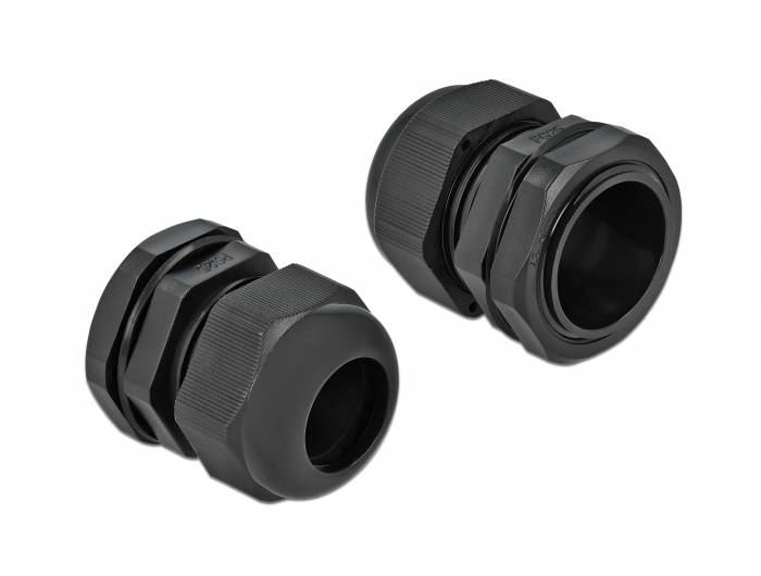DeLOCK PG25 - Kabelverschraubung - Schwarz (Packung mit 10)