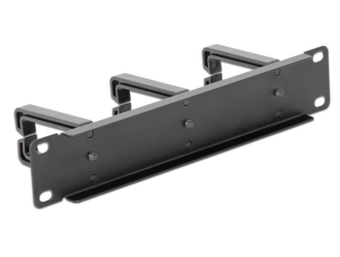 DeLOCK - Kabelmanagement - 25.4 cm - Jet Black, RAL 9005 - 1U - 25.4 cm (10")