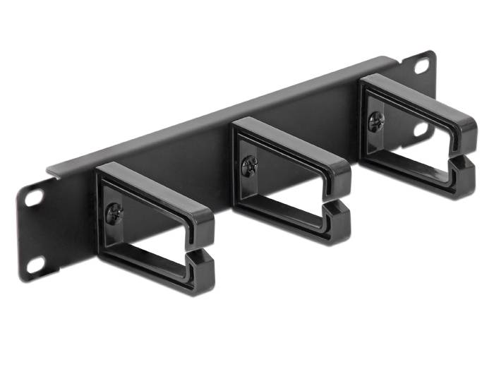 DeLOCK - Kabelmanagement - 25.4 cm - Jet Black, RAL 9005 - 1U - 25.4 cm (10")