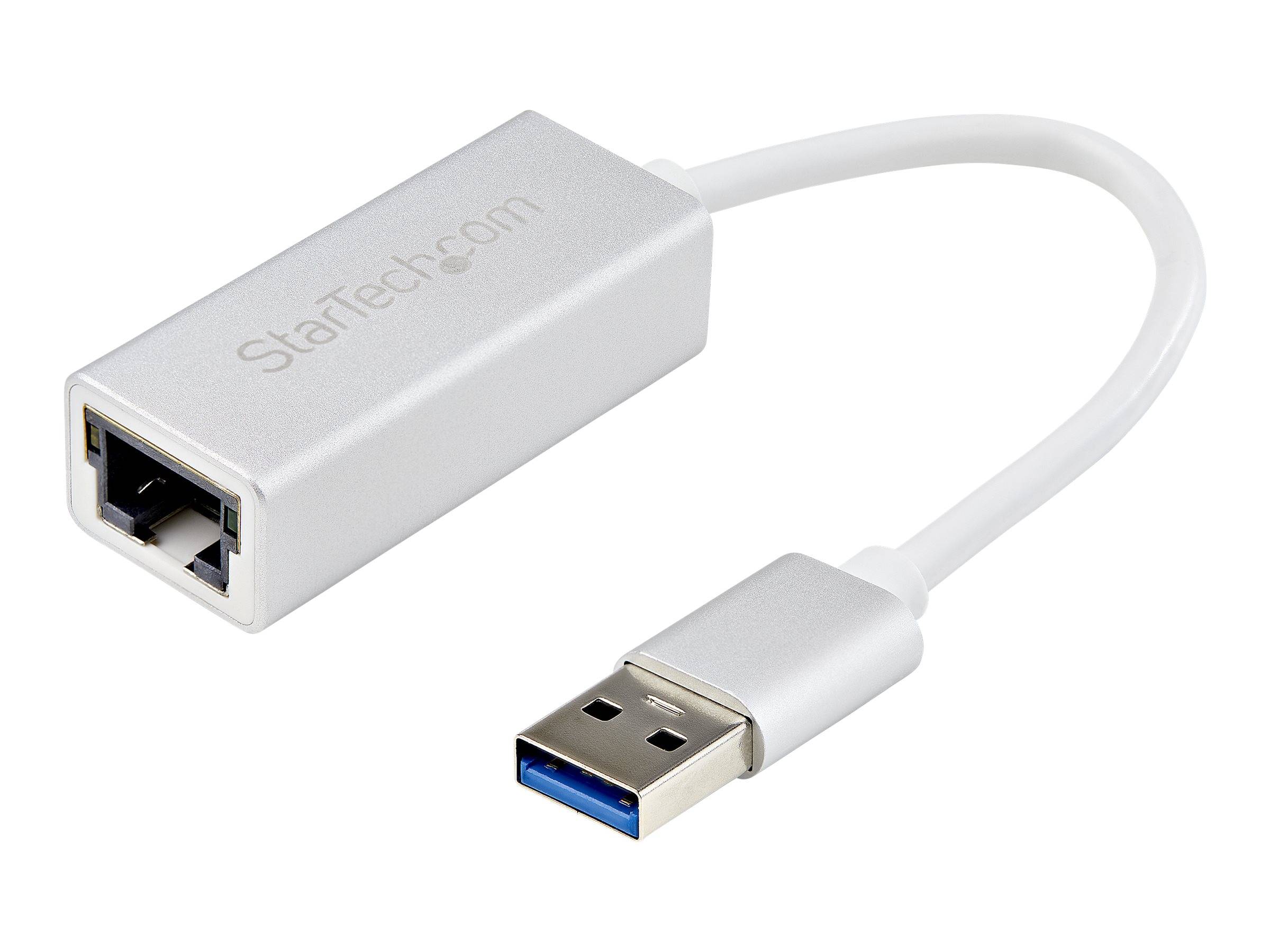 StarTech.com USB 3.0 auf Gigabit Netzwerkadapter - Silber - Schlankes Aluminium Design für MacBook, Chromebook oder Tablet - Netzwerkadapter - USB