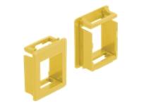 Delock Gehäuse mit modularen Einsätzen - Gelb - 1 Anschluss (Packung mit 4) - Ke