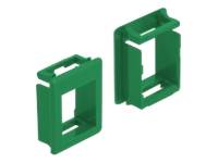 Delock Modulblende Snap-in-Halterung - Schrankmontage - grün (Packung mit 4) - K