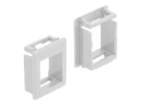 Delock Modulblende Snap-in-Halterung - Schrankmontage - weiß (Packung mit 4) - K