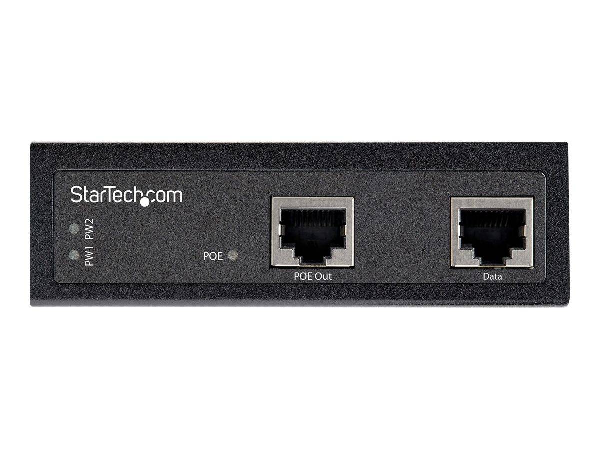 StarTech.com Industrial Gigabit PoE Injector - High Speed/High Power 90W - 802.3bt PoE++ 48V-56VDC Hutschiene UPoE/Ultra