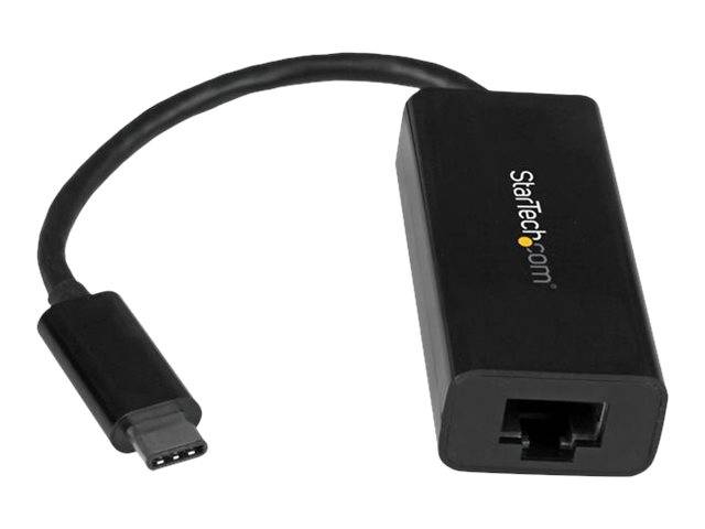 StarTech.com USB C to Gigabit Ethernet Adapter - Black - USB 3.1 to RJ45 LAN Network Adapter - USB Type C to Ethernet (U