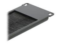 DeLOCK Cable Management Brush Strip - Kabelführungspanel mit Bürste - Schwarz - 2U - 48.3 cm (19")