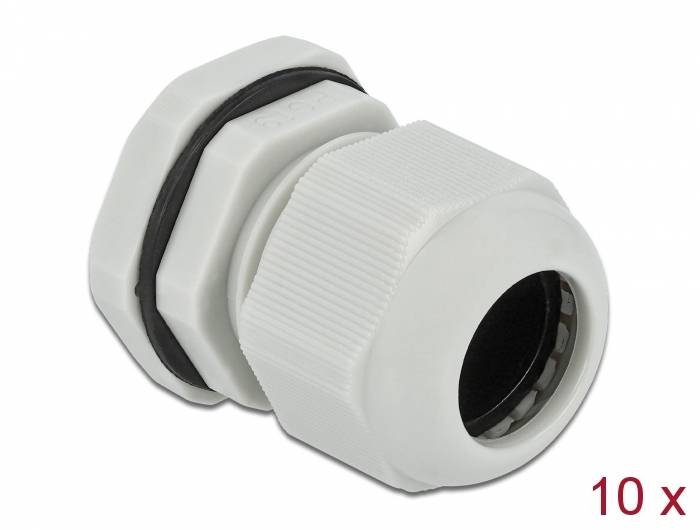 DeLOCK PG19 - Kabelverschraubung - Grau (Packung mit 10)