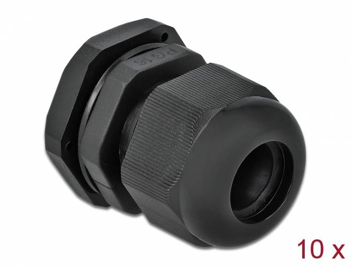 DeLOCK PG16 - Kabelverschraubung - Schwarz (Packung mit 10)