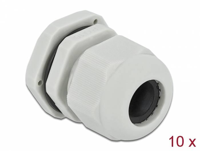 DeLOCK PG16 - Kabelverschraubung - Grau (Packung mit 10)