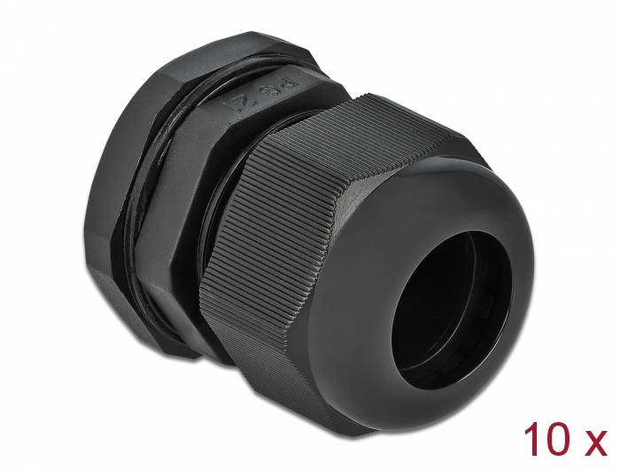 DeLOCK PG21 - Kabelverschraubung - Schwarz (Packung mit 10)