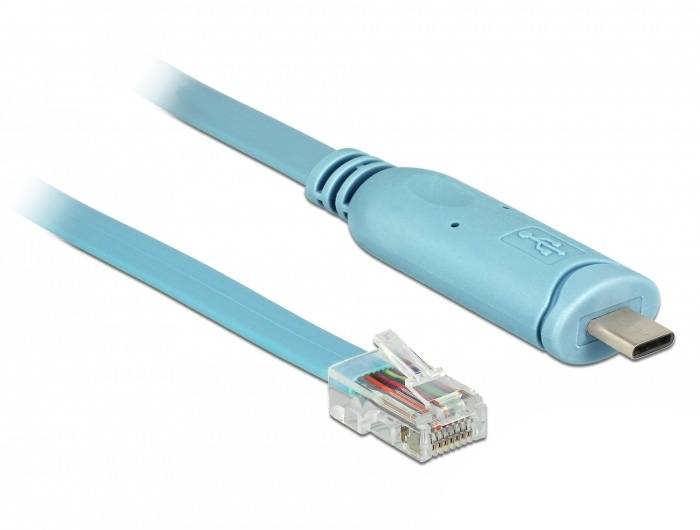 Delock - Kabel seriell - 24 pin USB-C (M) zu RJ-45 (M)