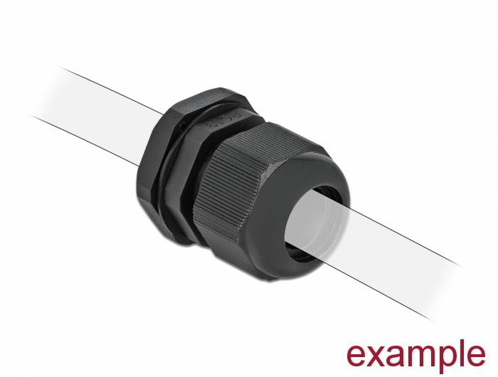 DeLOCK PG7 - Kabelverschraubung - Schwarz (Packung mit 10)