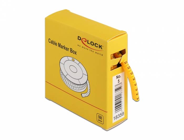 DeLOCK Cable Marker Box, No. 5 - Leitungs- / Kabel-Marker (vorgedruckt)