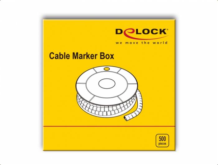 DeLOCK Cable Marker Box, No. 0 - Leitungs- / Kabel-Marker (vorgedruckt)