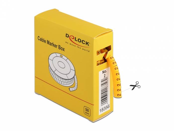 DeLOCK Cable Marker Box, No. 2 - Leitungs- / Kabel-Marker (vorgedruckt)