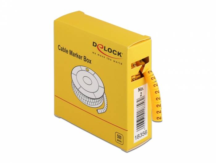 DeLOCK Cable Marker Box, No. 2 - Leitungs- / Kabel-Marker (vorgedruckt)