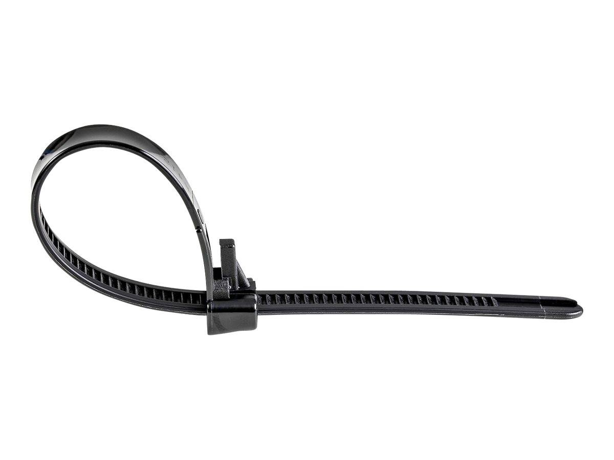 StarTech.com 12cm(5"") Reusable Cable Ties, 7mm(1/4"") wide, 30mm(1-1/8"") Bundle Dia. 22kg(50lb) Tensile Strength
