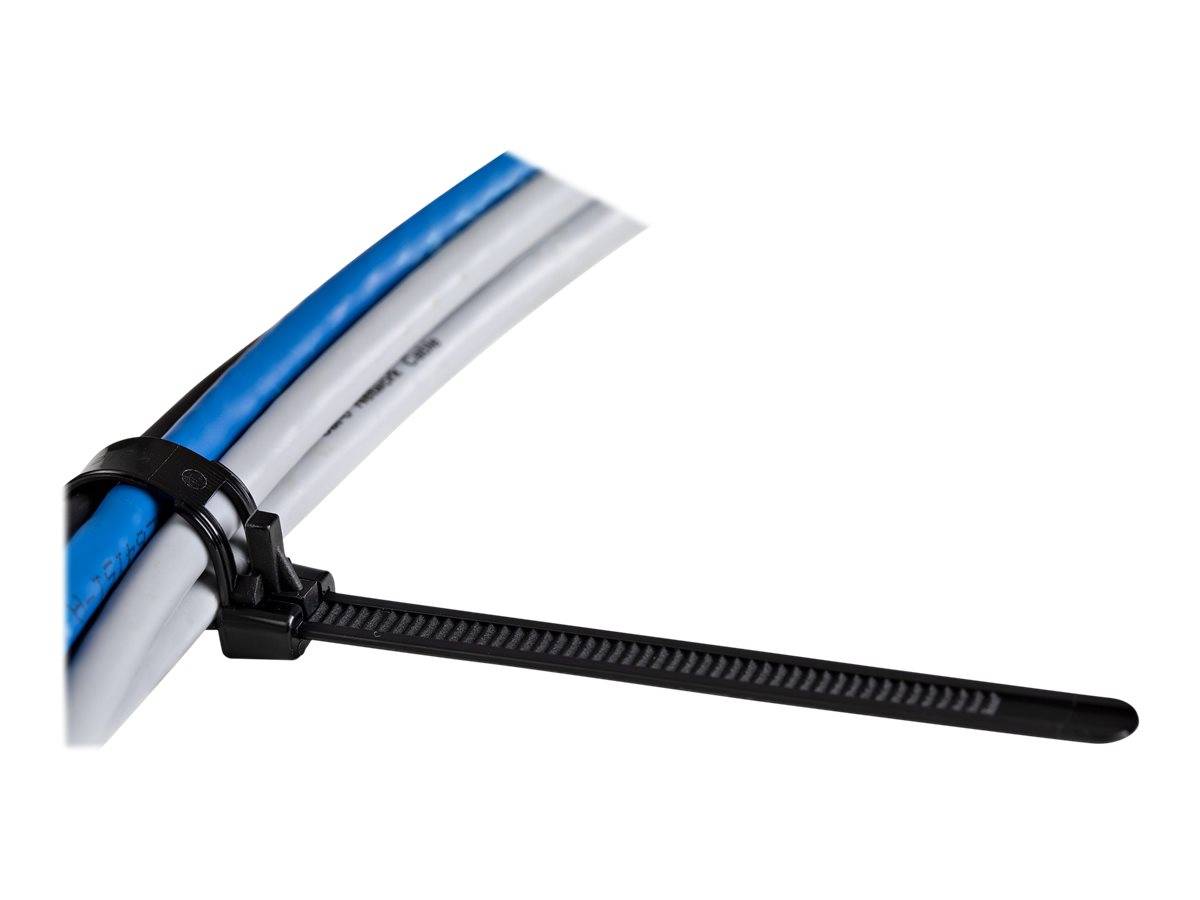 StarTech.com 12cm(5"") Reusable Cable Ties, 7mm(1/4"") wide, 30mm(1-1/8"") Bundle Dia. 22kg(50lb) Tensile Strength