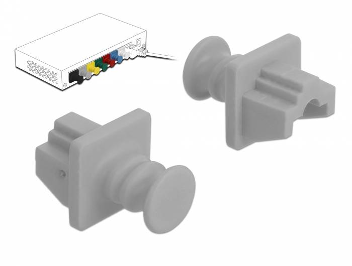 Delock for RJ45 - Schutzumschlag - Grau (Packung mit 10)