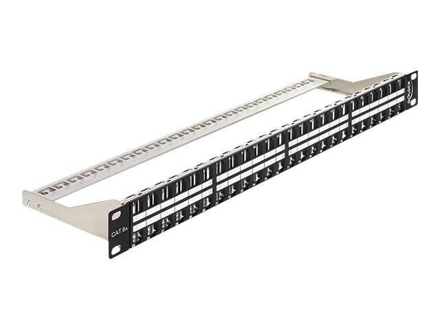 DeLOCK Keystone Patch Panel - Patch Panel - Schwarz - 1U - 48.3 cm (19")