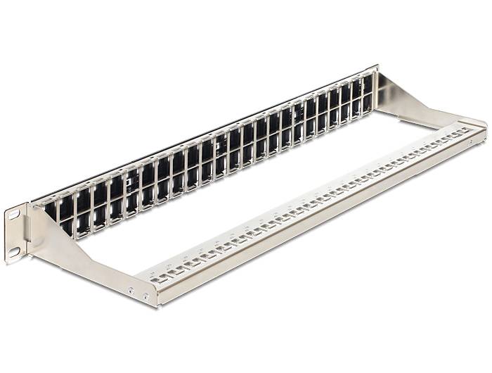 DeLOCK Keystone Patch Panel - Patch Panel - Schwarz - 1U - 48.3 cm (19")