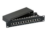 EFB Mini-Patchpanel STP 12xRJ45 Cat.5e,10" 1HE, grau