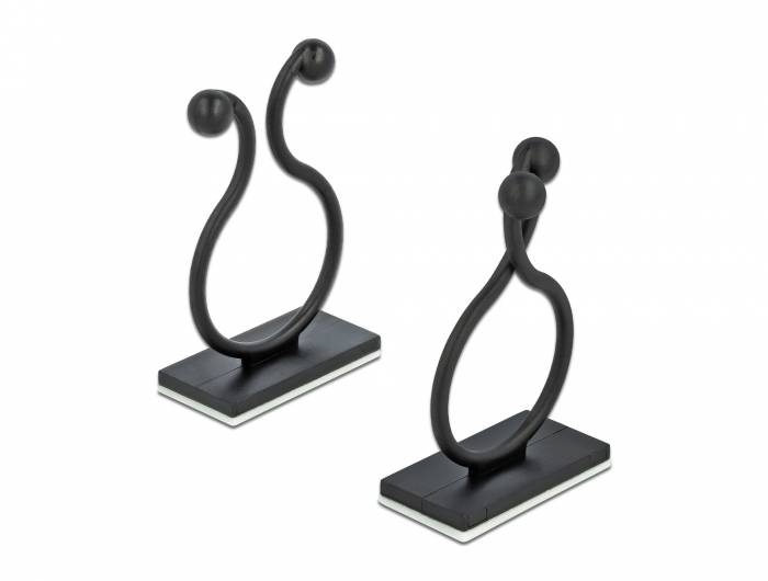 DeLOCK - Kabelklammer - Schwarz (Packung mit