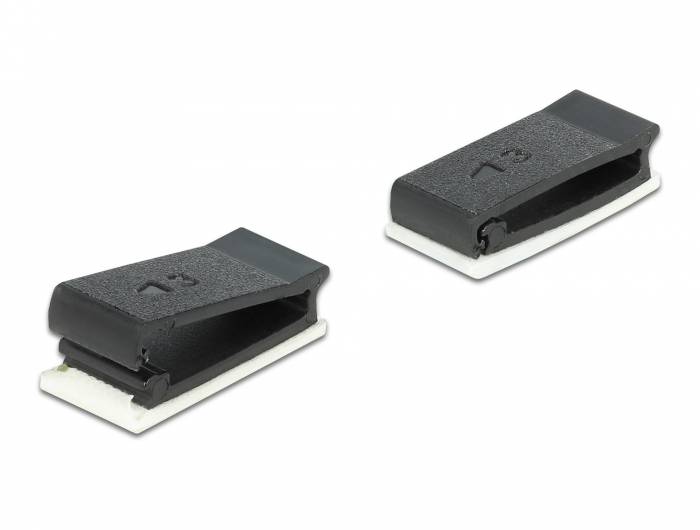 DeLOCK - Kabelhalter - Schwarz (Packung mit 10)