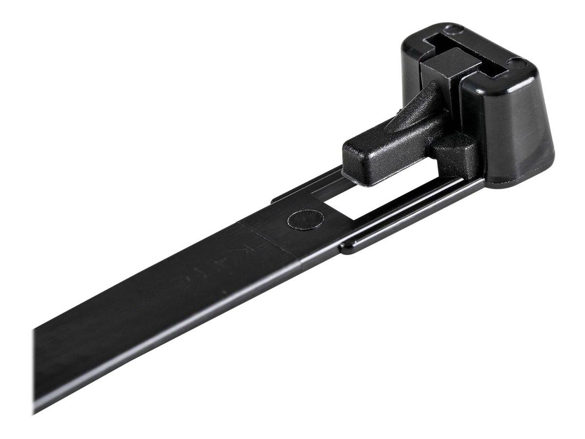 StarTech.com 20cm(8"") Reusable Cable Ties, 7mm(1/4"") wide, 50mm(1-7/8"") Bundle Dia. 22kg(50lb) Tensile Strength, Releasa
