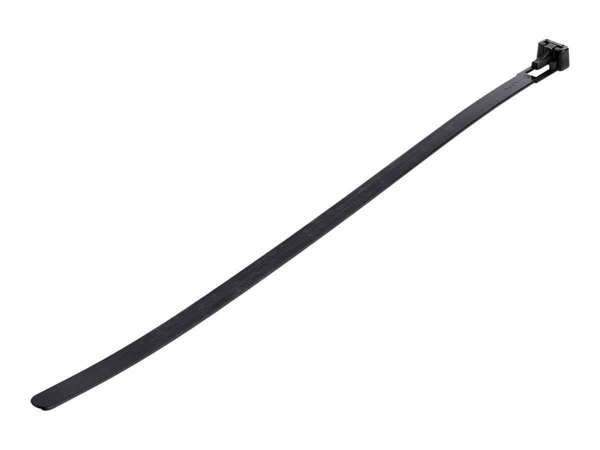 StarTech.com 10""(25cm) Reusable Cable Ties, 1/4""(7mm) wide, 2-1/2""(65mm) Bundle Dia. 50lb(22kg) Tensile Strength