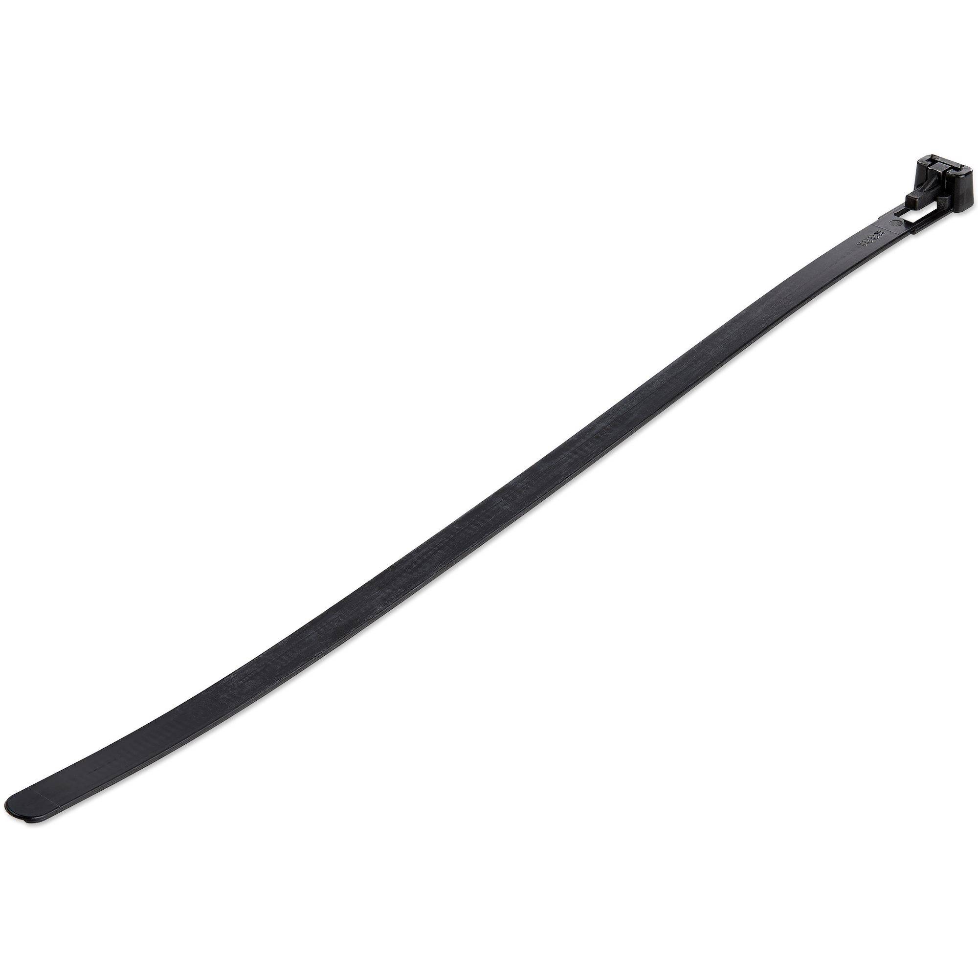 StarTech.com 10""(25cm) Reusable Cable Ties, 1/4""(7mm) wide, 2-1/2""(65mm) Bundle Dia. 50lb(22kg) Tensile Strength