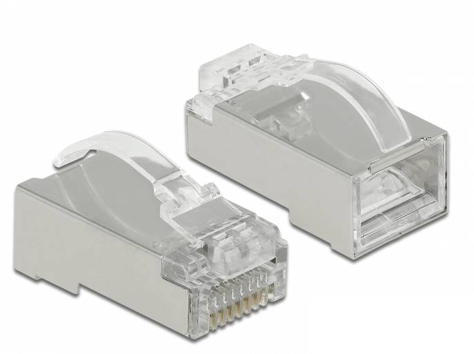 DeLOCK - Netzwerkanschluss - RJ-45 (M) - STP - 5 - 6.5 mm - CAT 6 - durchsichtig (Packung mit 20)