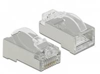 DeLOCK - Netzwerkanschluss - RJ-45 (M) - STP - 5 - 6.5 mm - CAT 6 - durchsichtig (Packung mit 20)