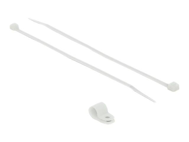 DeLOCK - Kabelbinder-Kit - 20 cm - weiß