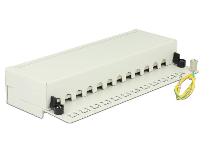 DeLOCK - Patch Panel - RJ-45 X 12 - Hellgrau