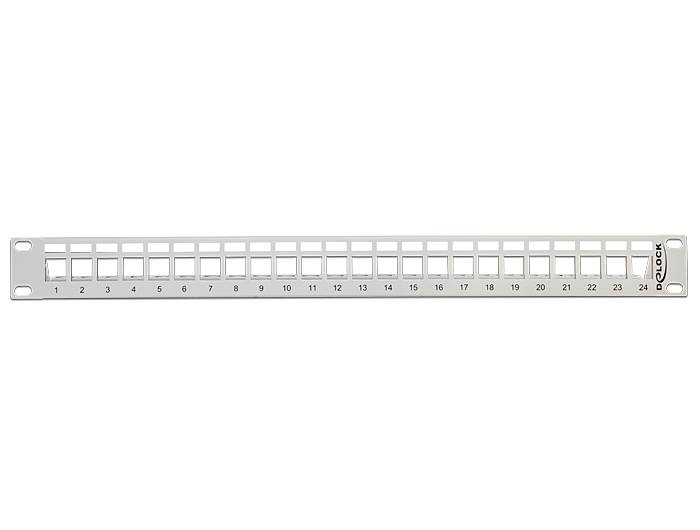 Delock Keystone Patch Panel - Patch Panel - Grau - 1U - 48.3 cm (19"")
