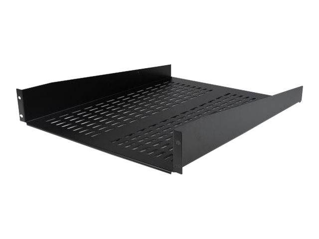 StarTech.com 2 HE 19 Fest montierbarer Fachboden für Server Rack/ Schrank bis 22 Kg - Belüfteter Fachboden für Serverschrank 55cm Tief - Rack - Reg