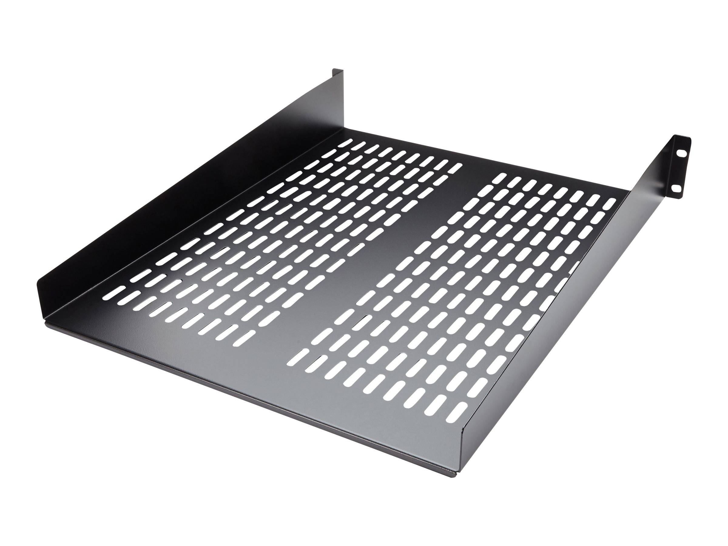 StarTech.com 2 HE 19 Fest montierbarer Fachboden für Server Rack/ Schrank bis 22 Kg - Belüfteter Fachboden für Serverschrank 55cm Tief - Rack - Reg