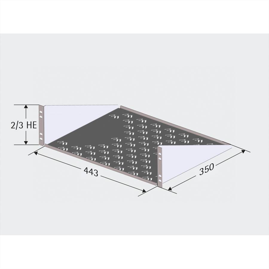 APRANET Fachboden 2 HE (BxT) 443x350mm, max. 12kg
