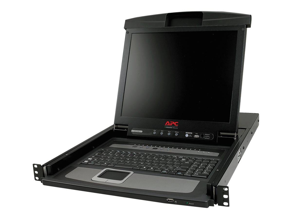 APC LCD Console - KVM-Konsole mit KVM-Switch - 16 Anschlüsse - PS/2 - 43.2 cm (17")