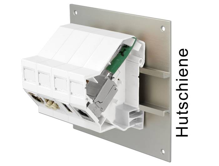 DeLOCK - Modularer Einsatz für DIN-Schiene-Halterung