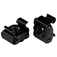 StarTech.com M6 Käfigmuttern - 100er Pack - Schwarz - M6 Muttern für Server Racks und Serverschränke - Käfigmuttern - Sc